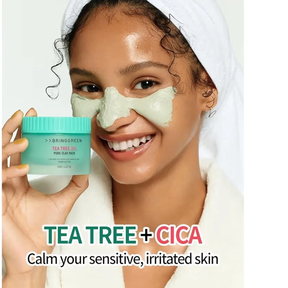 NWT BRING GREEN Tea Tree Cica Pore Clay Pack - Aqua